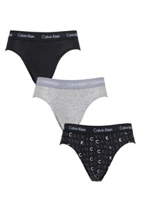 Mens 3 Pack Calvin Klein Cotton Stretch Hip Briefs