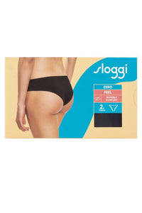 Ladies 2 Pack Sloggi Zero Feel Seamfree Tanga Knickers