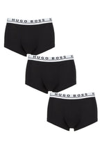 Load image into Gallery viewer, Mens 3 Pack BOSS Plain Cotton Stretch Trunks
