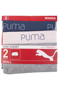 Ladies 2 Pair Puma Basic Mini Shorts