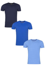 Load image into Gallery viewer, Mens 3 Pack Ralph Lauren Plain Cotton Stretch Crew Neck T-shirts
