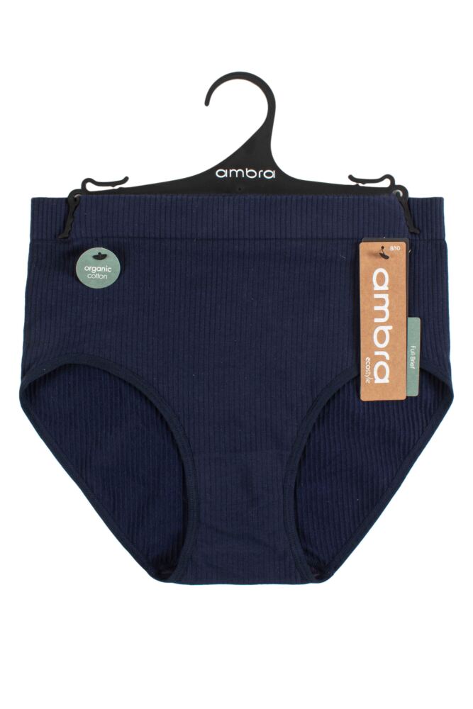 Ladies 1 Pack Ambra Organic Cotton Full Brief Underwear –
