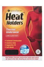 Load image into Gallery viewer, Ladies 1 Pack Heat Holders Long Sleeved 0.39 Tog Thermal Vest
