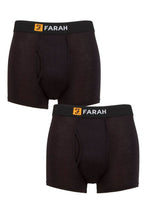 Load image into Gallery viewer, Mens 2 Pack Farah Classic Striped and Plain Bamboo Keyhole Trunks
