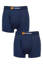 Load image into Gallery viewer, Mens 2 Pack Farah Classic Striped and Plain Bamboo Keyhole Trunks
