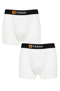 Mens 2 Pack Farah Classic Striped and Plain Bamboo Keyhole Trunks