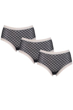 Load image into Gallery viewer, Ladies 3 Pair Kinky Knickers &#39;Black &amp; Ivory&#39; Diamond Daisy Classic Lace Knickers In Gift Box
