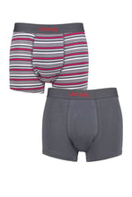 Load image into Gallery viewer, Mens 2 Pack Jeep Plain and Fine Striped Fitted Bamboo Trunks
