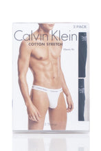 Load image into Gallery viewer, Mens 2 Pack Calvin Klein Cotton Stretch Thong Briefs
