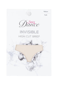 Ladies 1 Pack Silky Invisible High Cut Seamless Dance Brief Knickers