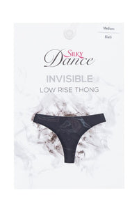 Ladies 1 Pack Silky Invisible Low Rise Thong Seamless Dance Knickers