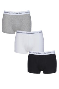 Mens 3 Pair Calvin Klein Low Rise Trunks