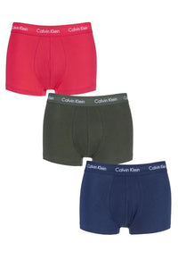 Mens 3 Pair Calvin Klein Low Rise Trunks