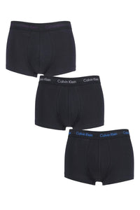 Mens 3 Pair Calvin Klein Low Rise Trunks