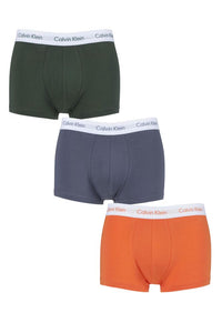 Mens 3 Pair Calvin Klein Low Rise Trunks