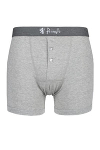 Mens 1 Pack Pringle Button Fly Cotton Boxer Shorts