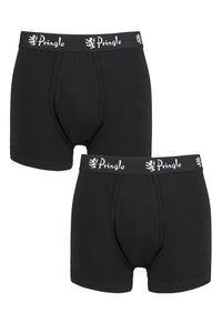 Mens 2 Pack Pringle Plain Hipster Trunks