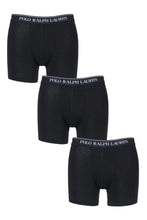 Load image into Gallery viewer, Mens 3 Pack Ralph Lauren Plain Cotton Stretch Longer Leg Boxer Briefs
