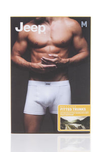 Mens 2 Pack Jeep Cotton Plain Fitted Hipster Trunks