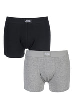 Load image into Gallery viewer, Mens 2 Pack Jeep Cotton Plain Fitted Hipster Trunks
