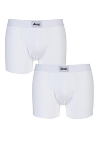 Mens 2 Pack Jeep Cotton Plain Fitted Hipster Trunks