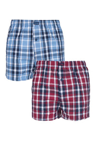 Mens 2 Pair Jeep 100% Cotton Woven Boxers